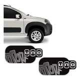 Par De Adesivos Fiat Uno Way 2012 Emblema Lateral Resinado