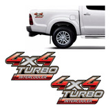 Par De Adesivos Hilux 4x4 Turbo Intercooler 2009 2010 11 12