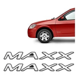 Par De Adesivos Maxx Emblema Lateral Corsa Prisma Celta