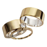 Par De Aliança Cor De Ouro De Moeda Antiga 8mm Com Forro Aço