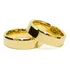 Par De Aliança Ouro 18k Banhada Tungstênio Chanfrada 6mm
