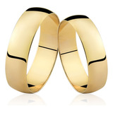 Par De Alianças De Ouro 18k 5mm 8 Gramas Casamento