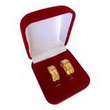 Par De Alianças Luxo 8mm Banhado A Ouro 18k Casamento Namoro