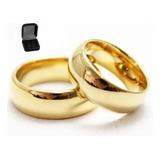 Par De Alianças Ouro 18k Tradicional Tungstênio Banhada 8mm