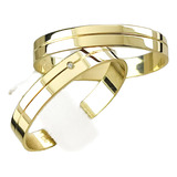 Par De Alianças Prata 950 4 5mm Banhada Ouro Legitima 1084 