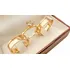 Par De Alianças Reta 7mm C/ Friso 7g Ouro18k + Brilhante 