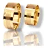 Par De Alianças Reta Quadrada 10mm 10g Ouro 18k Friso Linda