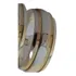 Par De Alianças Super Luxo 8 Mm Prata 950 Filetes Ouro 18k