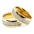 Par De Alianças Tungstênio 8mm Banhado Ouro 18k Diamantada