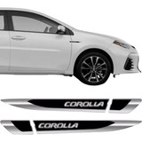 Par De Aplique Lateral Toyota Corolla Emblema Resinado