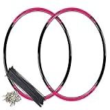 PAR DE ARO 29 VZAN VNINE PRETO E ROSA DISCO 36F E RAIO INOX