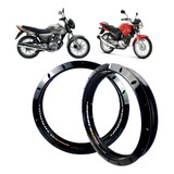 Par De Aros Monaco Gs Pneu Sem Câmara Cg Titan Fan Ybr Aro18
