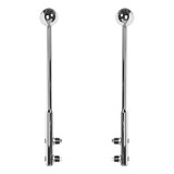 Par De Baliza Caminhão Cromada Reta Média Sc L 111 83cm