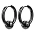 Par De Brinco Argola De Aço Inox Preta Black Tds Tamanhos