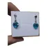 Par De Brinco Cristal Swarovski Blue Zircon Boreal Em Ródio