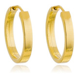 Par De Brincos Argola Redondo Ouro 18k 750 Garantia Eterna