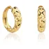 Par De Brincos De Argola Grossa Média Vistosa Ouro 18k 14mm