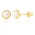 Par De Brincos Infantil Pérola 4mm Ouro 18k 750 2° Furo Bebê