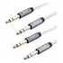 Par De Cabos 50cm Branco P10 Stereo 6.35mm - P10 Stereo Trs