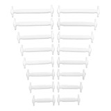 Par De Cadarço Silicone Elástico Branco Ou Preto P Tenis