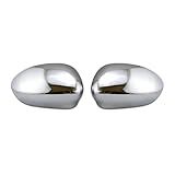 Par De Capas De Espelho Retrovisor Lateral De Carro Capa De Revestimento Acabamento De Substituição Compatível Com Fiat 500 500c 2007 2023 Chrome 