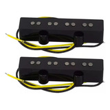 Par De Captadores Jazz Bass Alnico V Preto Ronsani
