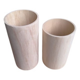 Par De Cascos Tambor Octobans Madeira Bateria 6 Polegadas