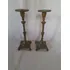 Par De Castiçais Para Velas Antigos Em Bronze