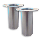 Par De Chumbadores Inox Suporte Para Escada De Piscina 20 Cm
