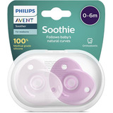 Par De Chupetas Philips Avent Chupon Soothie Para Meninas 0 6 M