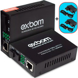 Par De Conversores De Mídia Fibra 10 100 Mbps A b 25km Rj45