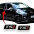 Par De Emblemas Alto Relevo P/ Coluna Vw Golf Up Polo - Tsi Cor Preto
