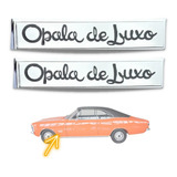 Par De Emblemas Plaquetas Paralamas Opala Luxo 73 74