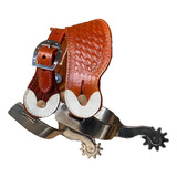 Par De Esporas Inox Correia Havana De Luxo Para Cavalo Doma
