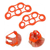 Par De Exercitador Para Dedos 3kg Intensidade Leve Laranja