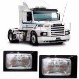 Par De Farol Caminhão Scania 112 113 Lente Vidro C Moldura