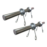 Par De Halteres 40cm Maciços Cromados Para Musculação Barra
