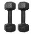 Par De Halteres 5kg Peso Academia Dumbell Sextavado Cor Preto