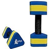 Par De Halteres Hidroginástica Em EVA 2 A 3 Kg DF4012 AZ Azul Amarelo Dafoca Sports