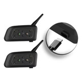 Par De Intercomunicador Capacete Moto Bluetooth Ejeas V6 Pro