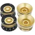 Par De Knobs Botão Guitarra Lespaul, Sg, Prs, Preto/gold