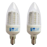 Par De Lâmpadas Led Vela 2,4w E14 2700k Branco Quente Ag Led