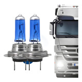 Par De Lâmpadas Super Brancas H7 8500k Caminhão 70w 24v