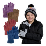 Par De Luvas De Frio Infantil Inverno Menino Menina Lindas