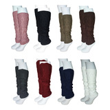 Par De Meia Polaina Lã Tricô Premium Outono Inverno Feminina