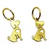Par De Pingente Cachorrinho Para Brincos Ouro 18k-750 Cor Dourado
