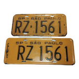 Par De Placas Antigas