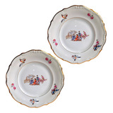 Par De Pratos Porcelana