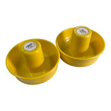 Par De Rebatedores Amarelos P Mesa De Air Game Aero Hockey