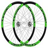 Par De Roda Aro 26 Montado Vzan Vmaxx LT Para F- Disco Com Cubo De Rosca-Preto Verde